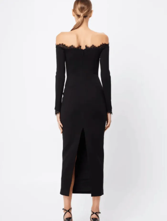 eternal_midi_dress__black_4.webp Mossman Eternal Midi Dress - Black< Long Sleeve Dresses | Midi Dresses