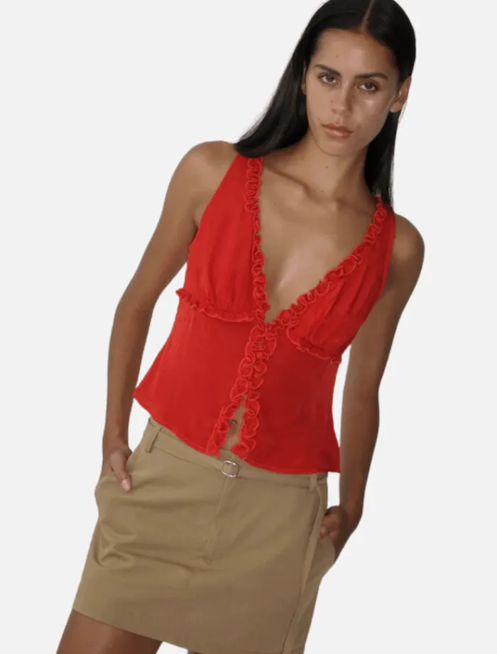 gabe_mini_skirt__caramel_1.webp Ownley Gabe Mini Skirt - Caramel< Skirts