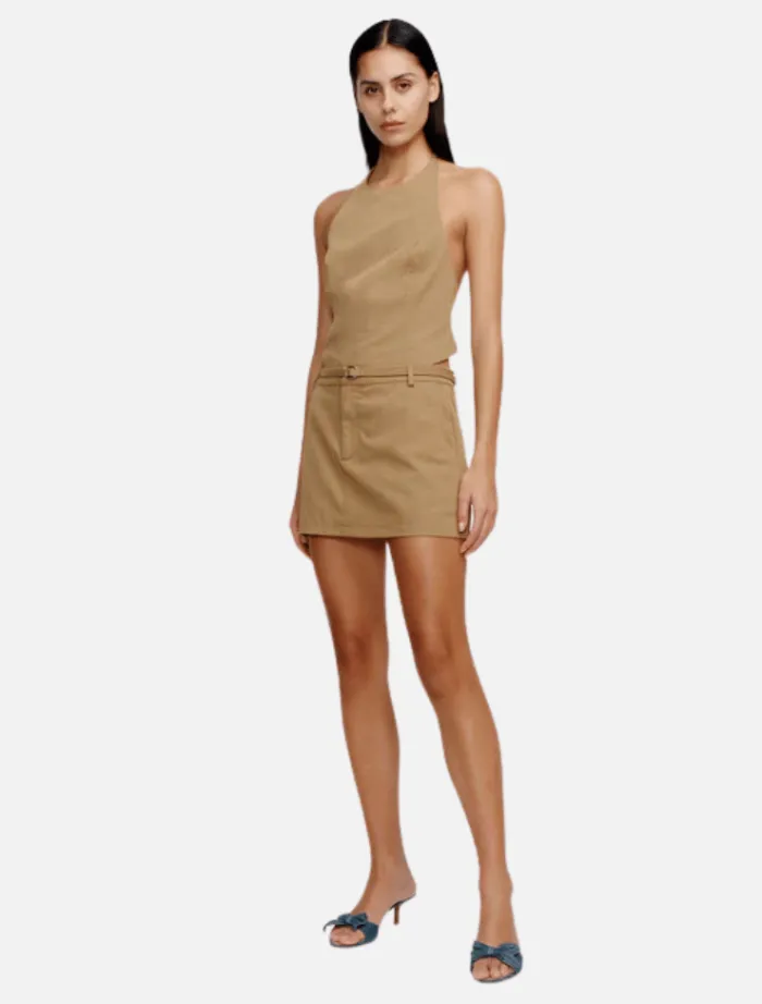 gabe_mini_skirt__caramel_2.webp Ownley Gabe Mini Skirt - Caramel< Skirts