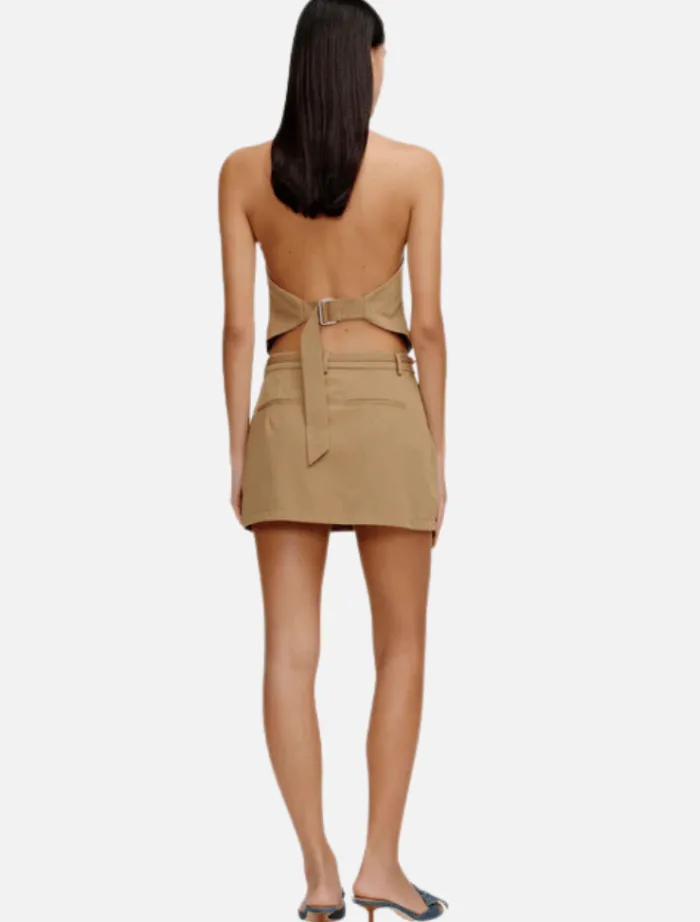 gabe_mini_skirt__caramel_4.webp Ownley Gabe Mini Skirt - Caramel< Skirts