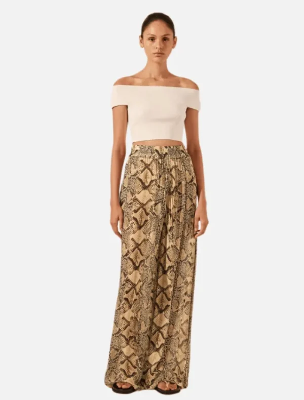 Shona Joy Hadiya Relaxed Pant - Almond/Multi< Pants