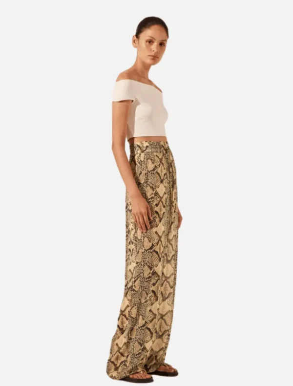 Shona Joy Hadiya Relaxed Pant - Almond/Multi< Pants