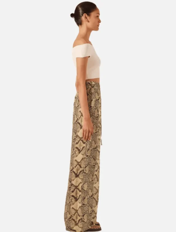 Shona Joy Hadiya Relaxed Pant - Almond/Multi< Pants