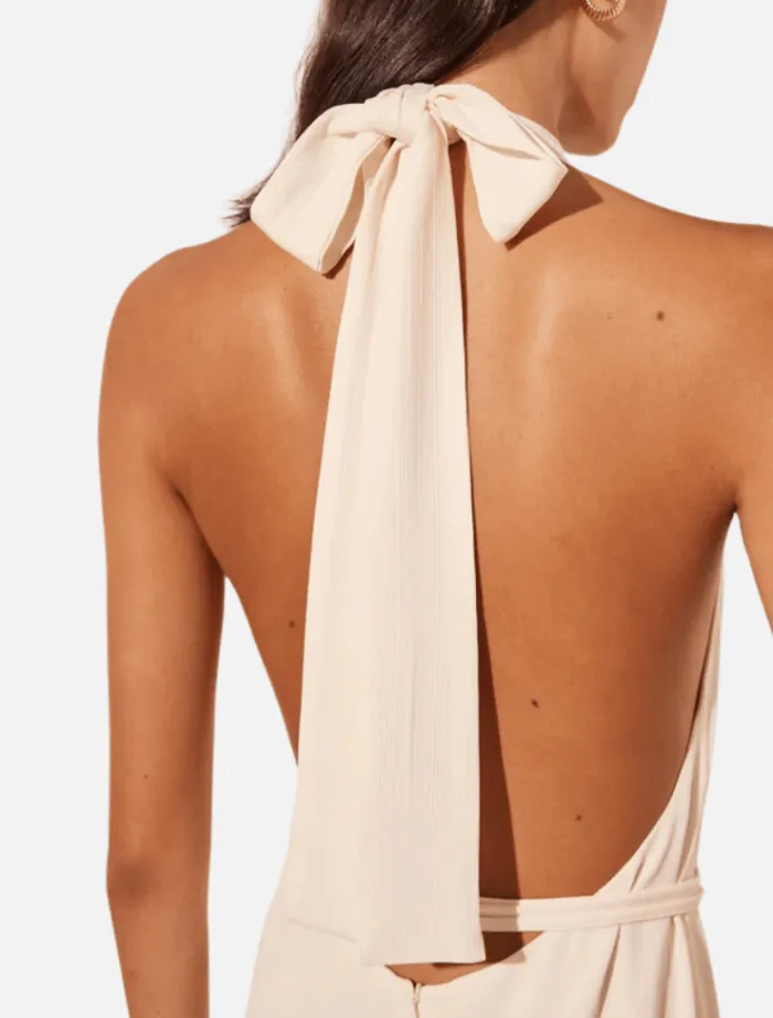 halter_neck_open_back_jum_1.webp Shona Joy Halter Neck Open Back Jumpsuit - Rice< Jumpers | Jumpsuits / Playsuits