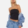 Abrand Heather Long Line Bandeau -< Shirts | Tops