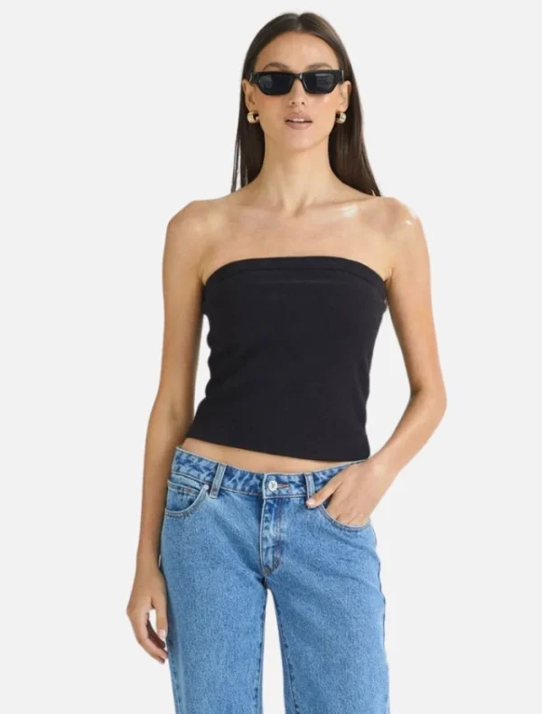 Abrand Heather Long Line Bandeau -< Shirts | Tops