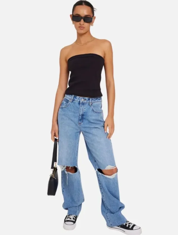Abrand Heather Long Line Bandeau -< Shirts | Tops