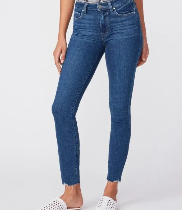 PAIGE Hoxton Ankle Raw Hem - Bahia< Denim