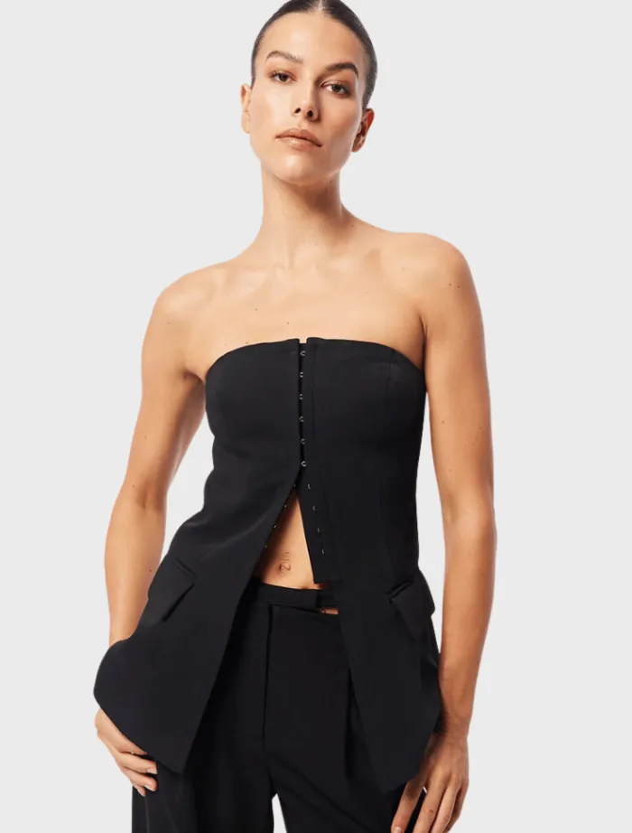 in_formation_top__black_0.webp Mossman In Formation Top - Black< Casual Dresses | Denim