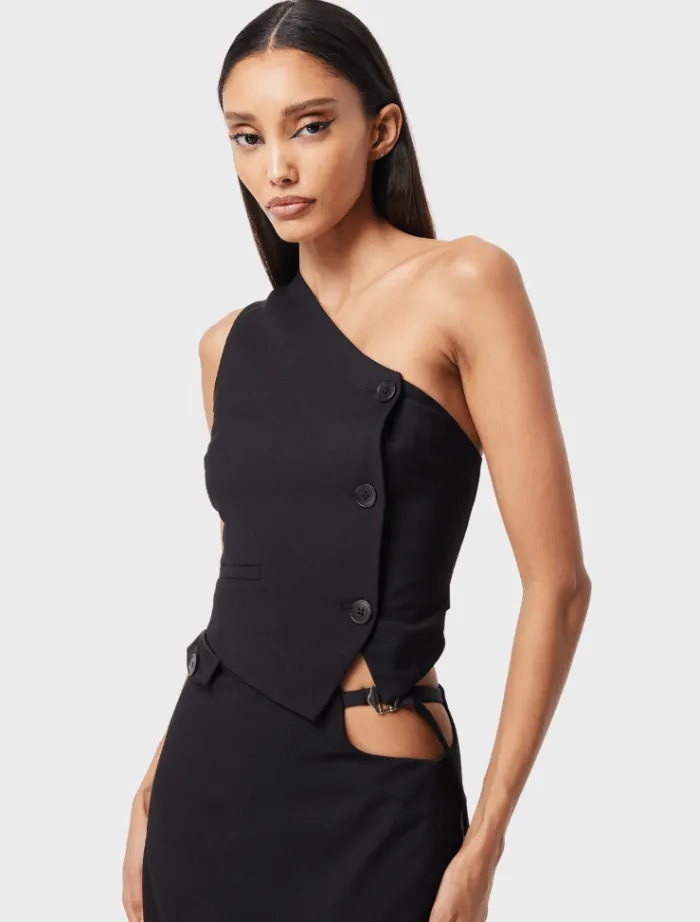 in_pursuit_vest__black_4.webp Mossman In Pursuit Vest - Black< Mini Dresses | Midi Dresses