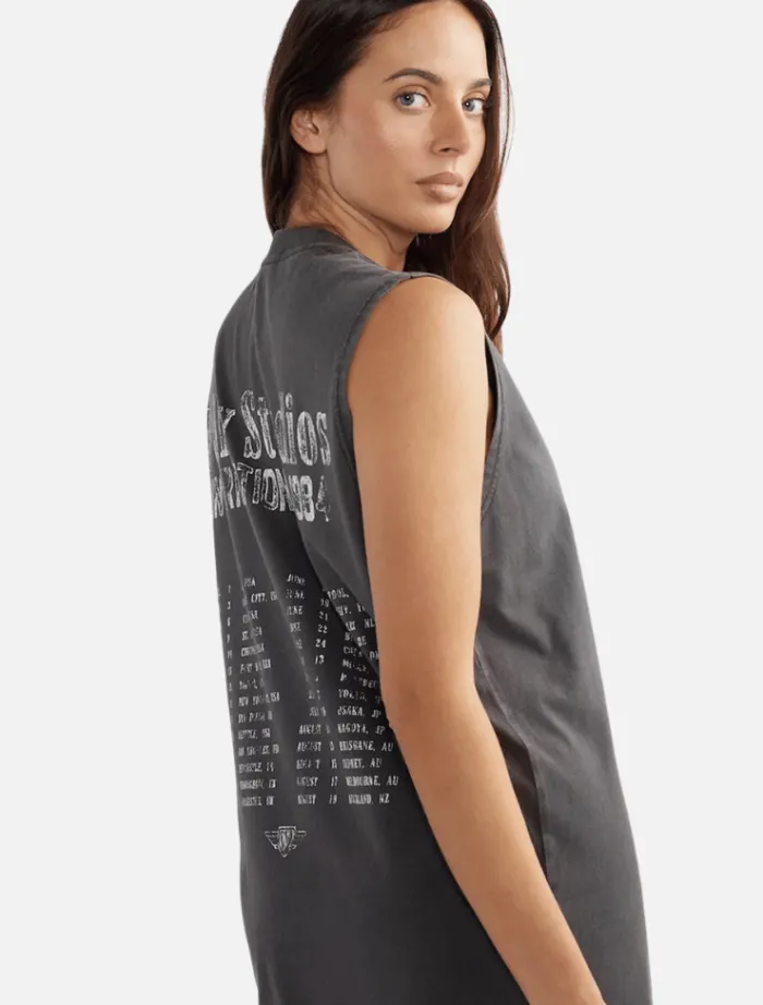 international_studios_tan_2.webp Ena Pelly International Studios Tank Dress - Faded Black< Casual Dresses