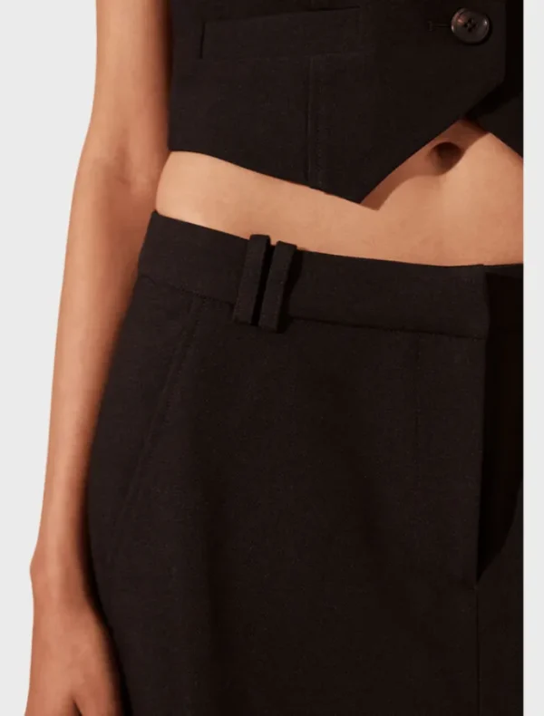 Shona Joy Irena Slide Spilt Maxi Skirt - Black< Mini Dresses | Midi Dresses
