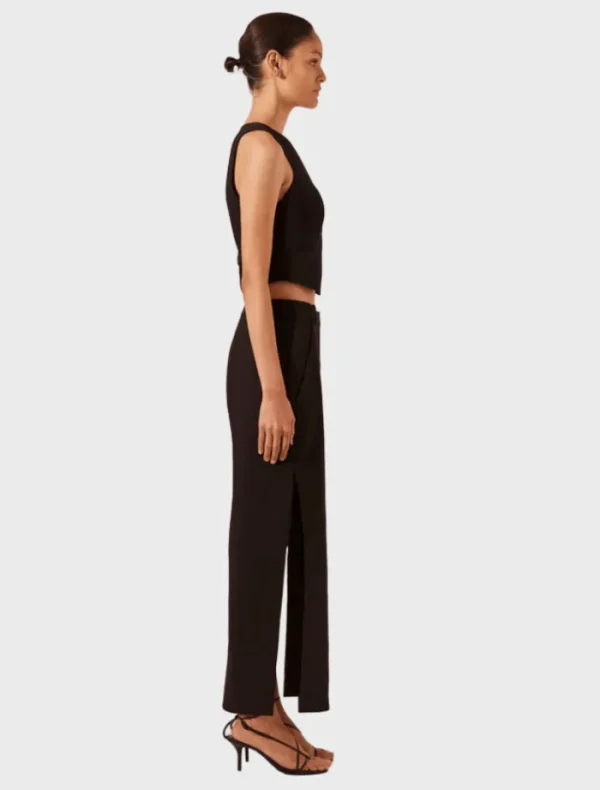 Shona Joy Irena Slide Spilt Maxi Skirt - Black< Mini Dresses | Midi Dresses