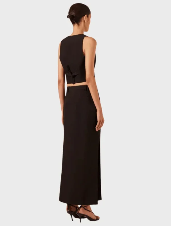 Shona Joy Irena Slide Spilt Maxi Skirt - Black< Mini Dresses | Midi Dresses