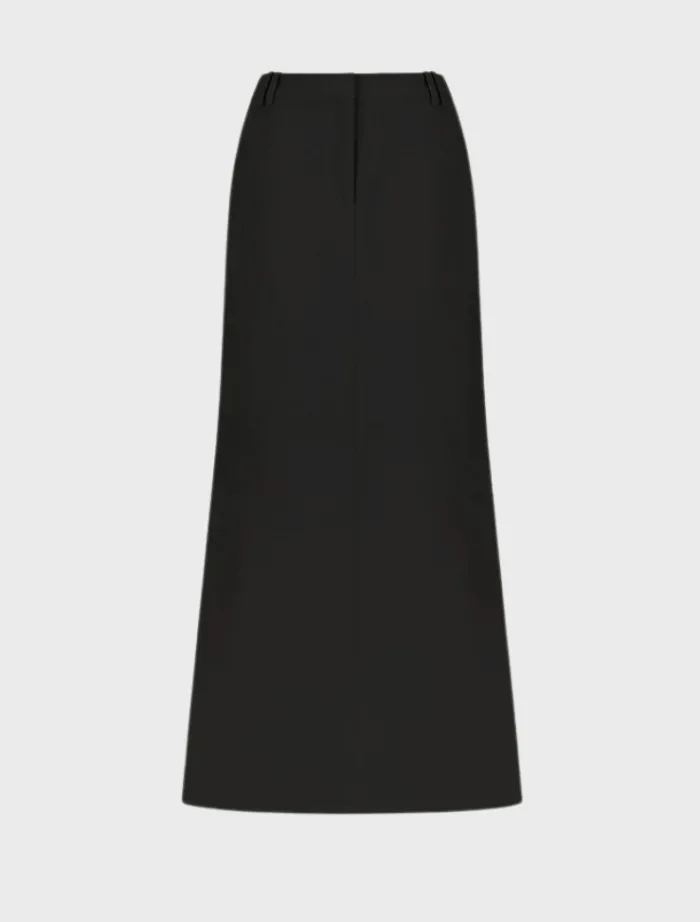 irena_slide_spilt_maxi_sk_5.webp Shona Joy Irena Slide Spilt Maxi Skirt - Black< Mini Dresses | Midi Dresses