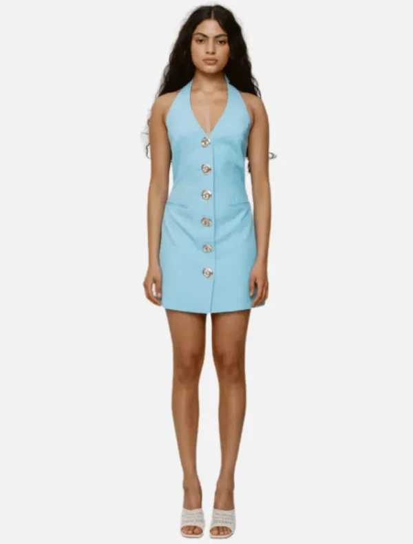 The Wolf Gang Irida Vest Dress - Sky< Casual Dresses | Mini Dresses