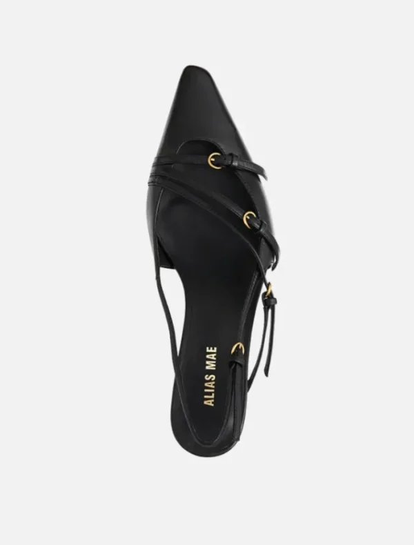 Alias Mae Iris - Black Leather< Heels