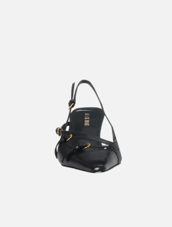 Alias Mae Iris - Black Leather< Heels