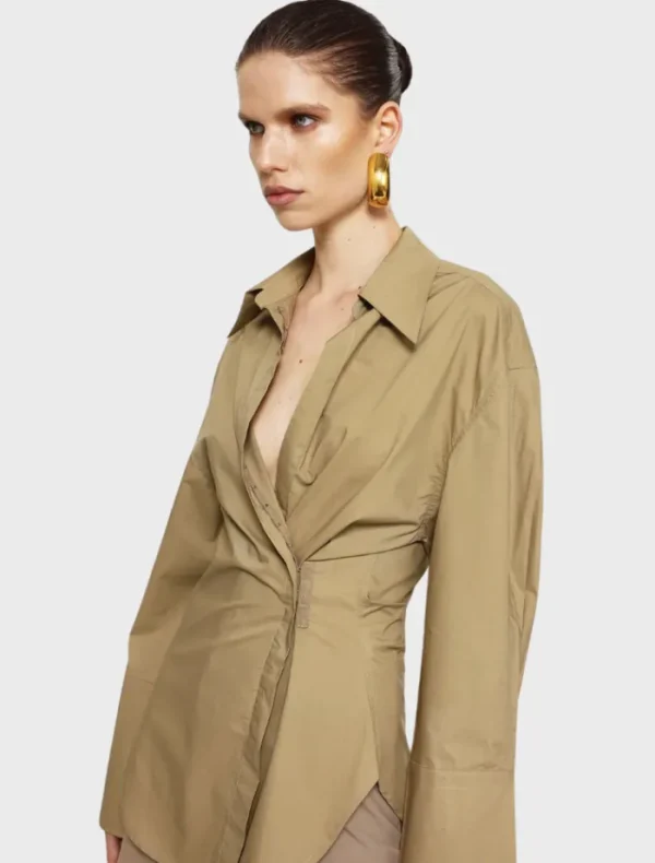 Effie Kats Kalisha Shirt - Sand< Shirts