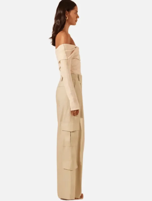 Shona Joy Kasbah Slouch Cargo Pant - Oyster< Pants