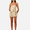Shona Joy Kasbah Utility Short - Oyster< Shorts | Tops