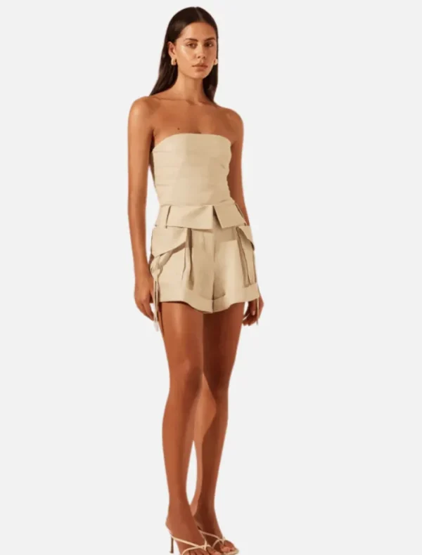 Shona Joy Kasbah Utility Short - Oyster< Shorts | Tops