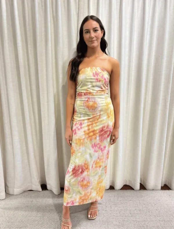 Ownley Keke Hazy Midi Dress - Bloom Blush< Casual Dresses | Mini Dresses
