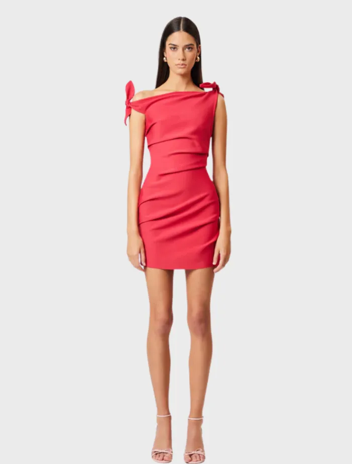kimberly_tie_mini_dress___0.webp Elliatt Kimberly Tie Mini Dress - Red< Casual Dresses | Mini Dresses