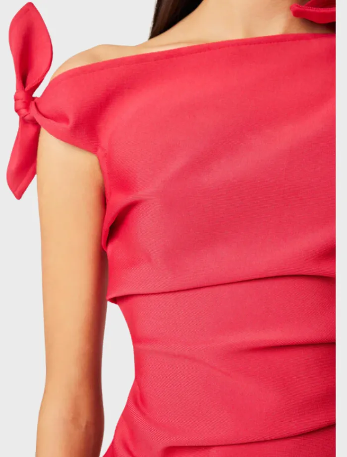 kimberly_tie_mini_dress___1.webp Elliatt Kimberly Tie Mini Dress - Red< Casual Dresses | Mini Dresses