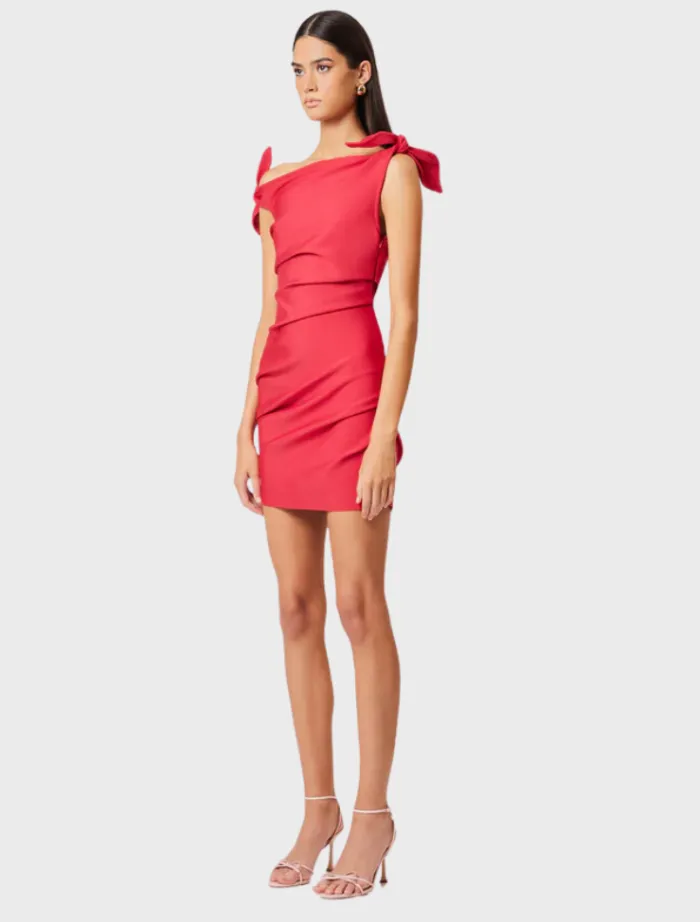 kimberly_tie_mini_dress___3.webp Elliatt Kimberly Tie Mini Dress - Red< Casual Dresses | Mini Dresses