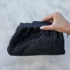 Angelswhisper Lana Straw Clutch - Black< Bags