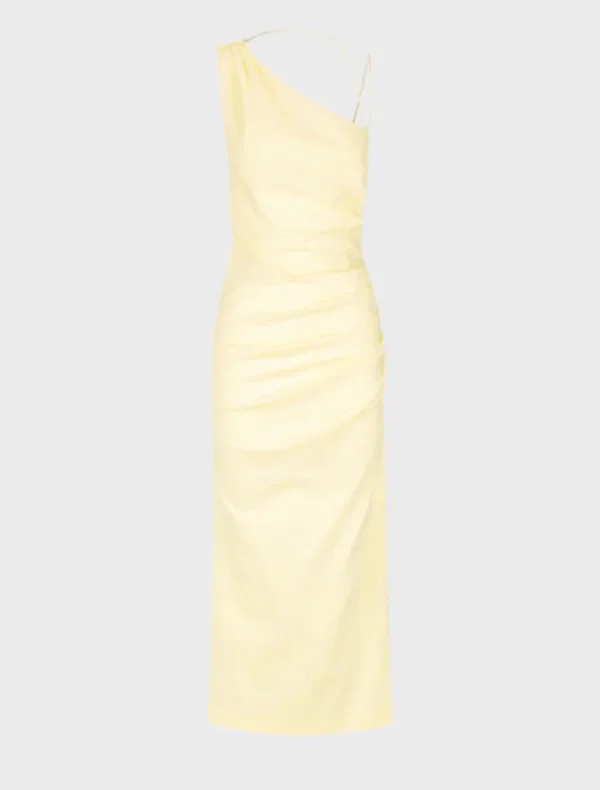Shona Joy Lani Gathered Midi Dress - Vanilla< Midi Dresses | Skirts