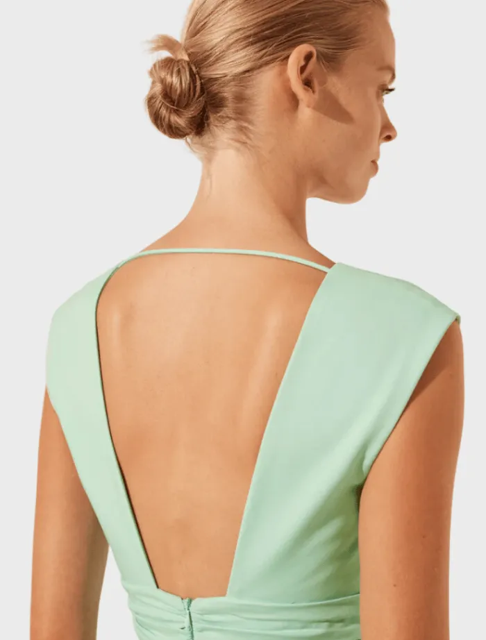 lani_plunged_cut_out_mini_1.webp Shona Joy Lani Plunged Cut Out Mini Dress - Aqua< Casual Dresses | Mini Dresses