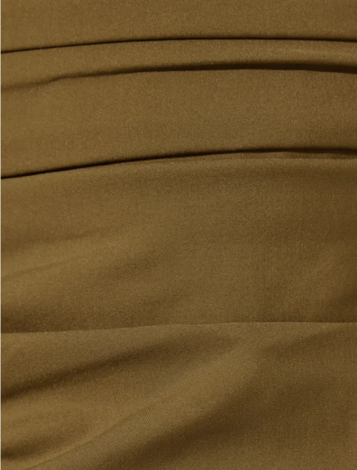 lani_strapless_gathered_m_4.webp Shona Joy Lani Strapless Gathered Midi Dress - Army Green< Casual Dresses | Midi Dresses