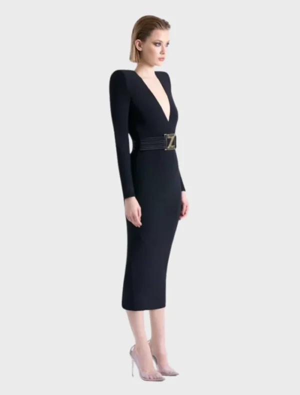 Zhivago Launch Approval Dress - Black< Midi Dresses