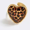 Emma Pills Leopard Hot Heart Ring - Leopard< Rings