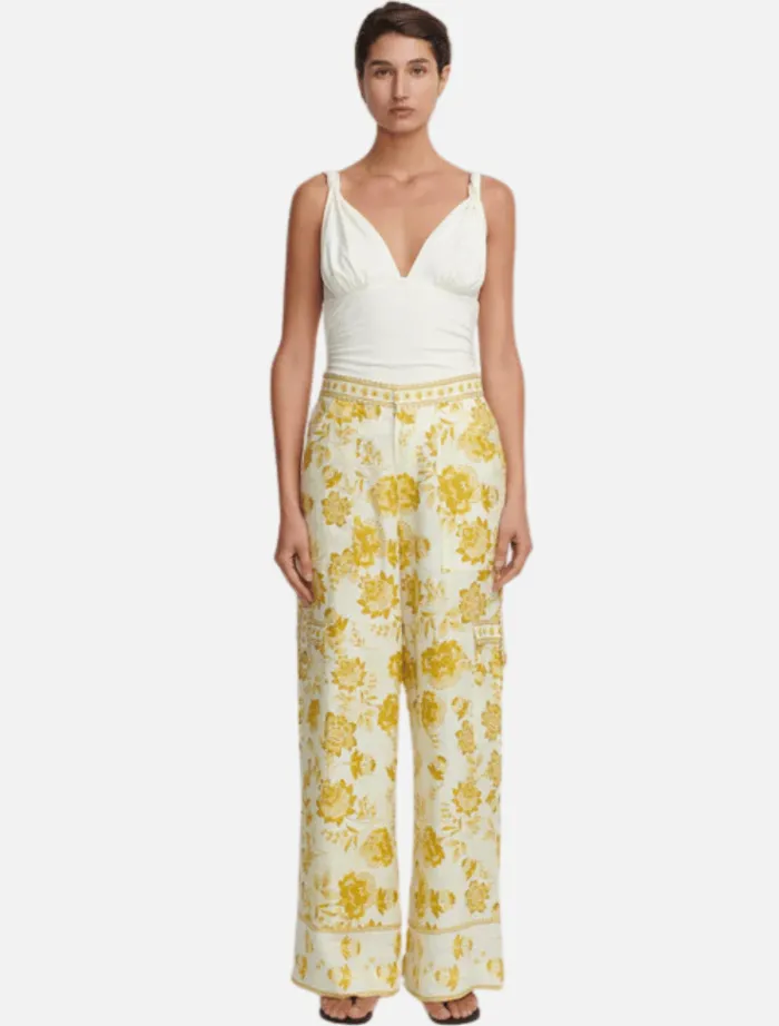 luna_wide_leg_pant__golde_0.webp Hansen & Gretel Luna Wide Leg Pant - Golden Nectar< Pants | Shirts