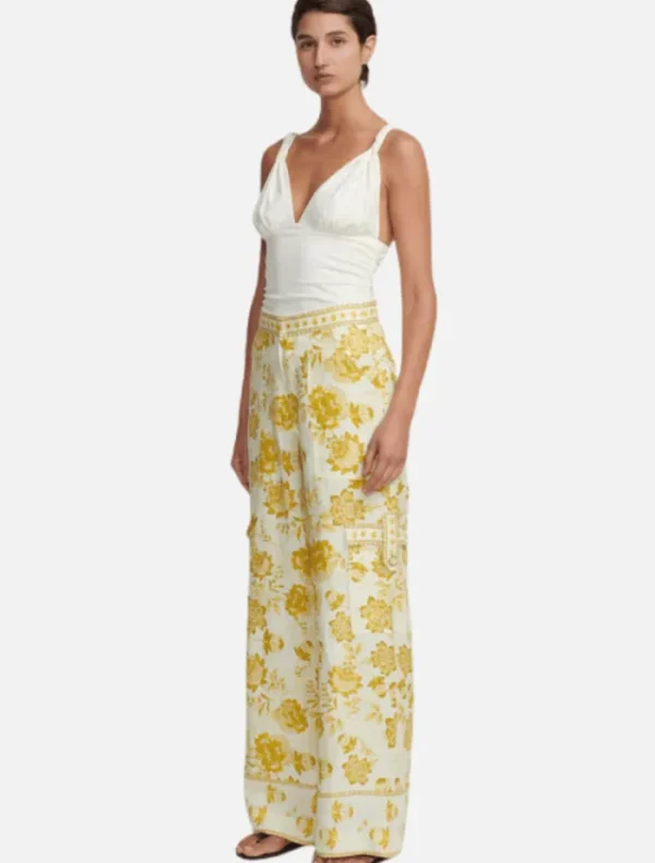 Hansen & Gretel Luna Wide Leg Pant - Golden Nectar< Pants | Shirts