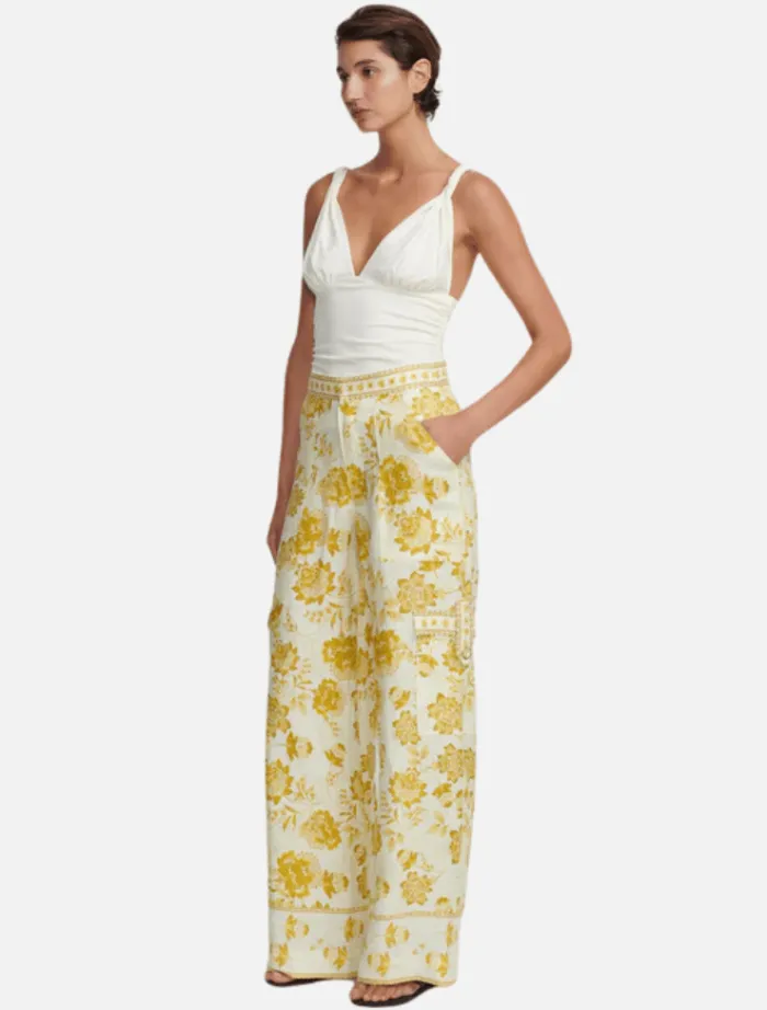 luna_wide_leg_pant__golde_3.webp Hansen & Gretel Luna Wide Leg Pant - Golden Nectar< Pants | Shirts