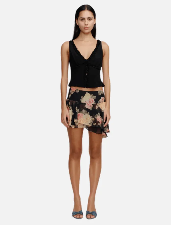 mandy_mini_skirt__vintage_0.webp Ownley Mandy Mini Skirt - Vintage Roses< Skirts