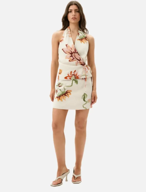 Roame Marcy Mini Skirt - Raphia Bloom< Skirts | Tops