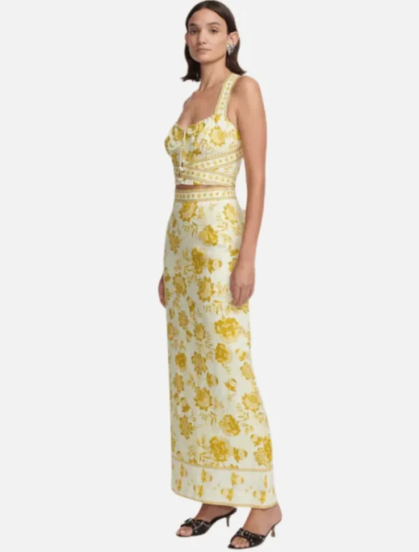 Hansen & Gretel Marielle Midi Skirt - Golden Nectar< Skirts | Tops