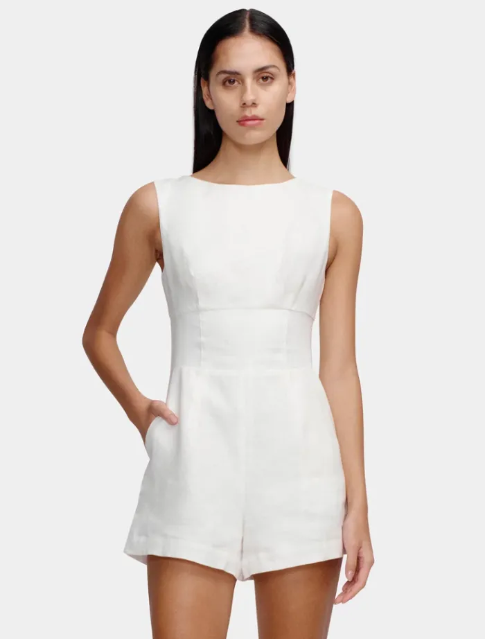 millie_romper_ivory_4.webp Ownley Millie Romper -Ivory< Casual Dresses | Mini Dresses