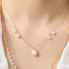 Jolie and Deen Mimi Necklace - Gold + Pearl< Necklaces