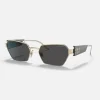 Miu Miu 0MU53WS Sunglasses - Black and Gold< Sunglasses | Uv Protection