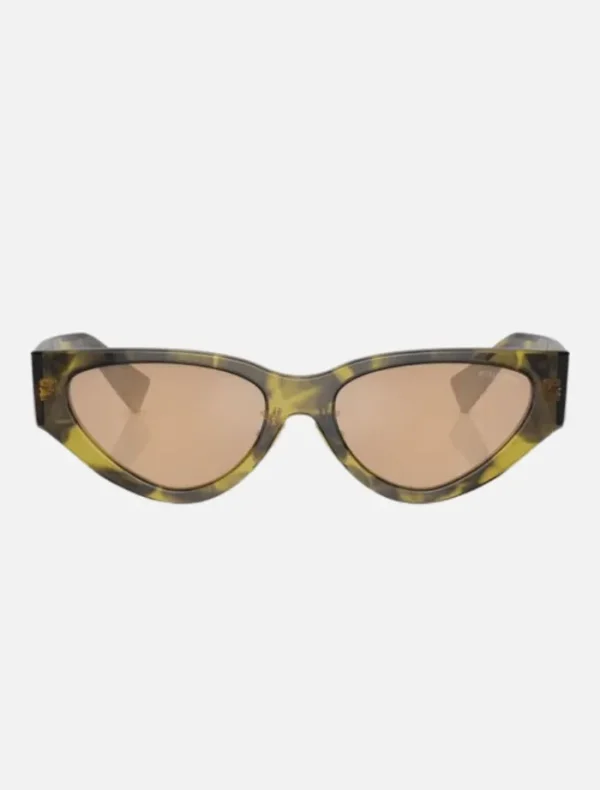 Miu Miu 0MU03ZS Sunglasses - Striped Ivy W Light Orange Mirror< Sunglasses