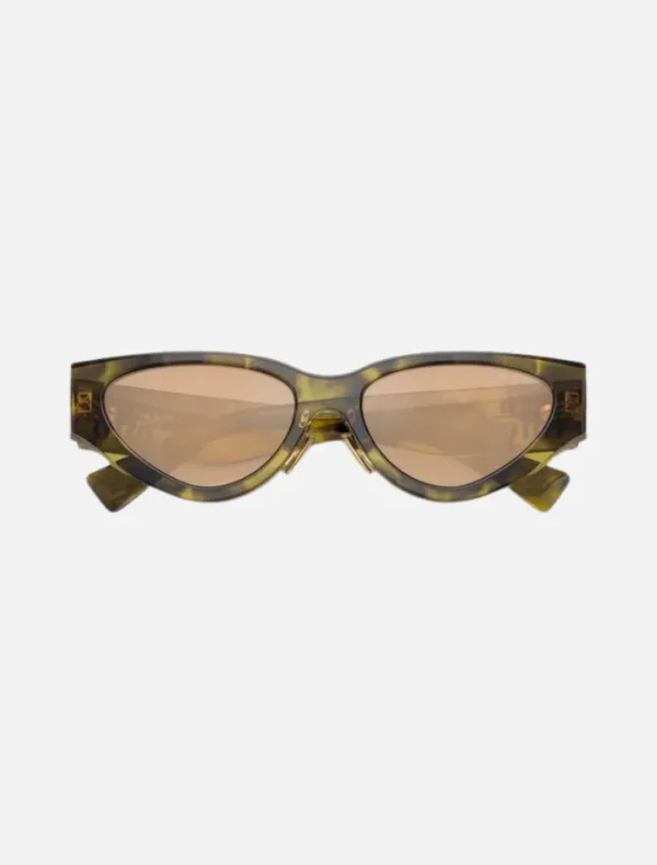 Miu Miu 0MU03ZS Sunglasses - Striped Ivy W Light Orange Mirror< Sunglasses