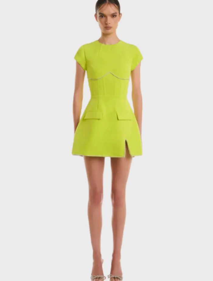 myah_dress__lime_0.webp Eliya The Label Myah Dress - Lime< Casual Dresses | Mini Dresses