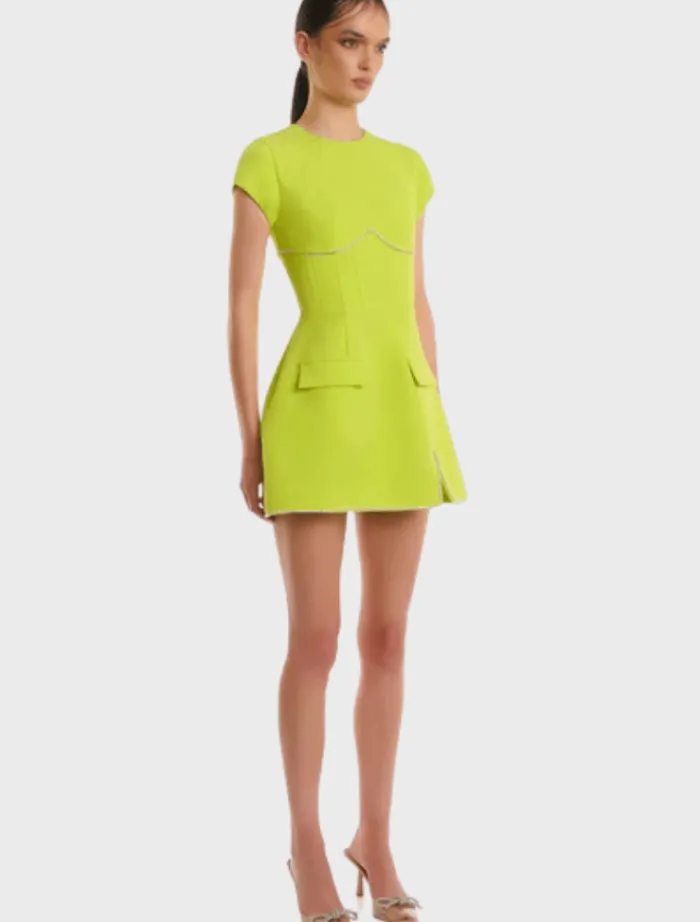 myah_dress__lime_2.webp Eliya The Label Myah Dress - Lime< Casual Dresses | Mini Dresses