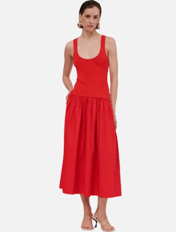 Suboo Naples Drop Waist Maxi Dress - Red< Casual Dresses | Midi Dresses